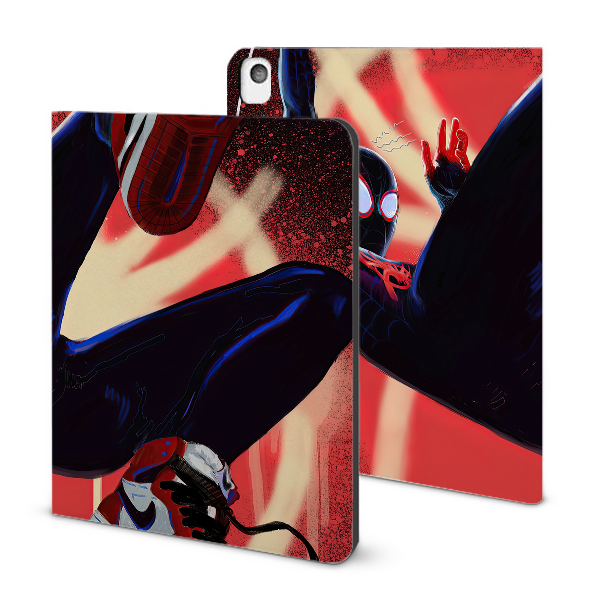 （画像用） Spider Man スパイダーマン IPadケース ペンホルダー付き ブックスタイルデザイン